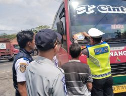 Operasi Keselamatan Krakatau tahun 2026, Satlantas Polres Way Kanan Lakukan Rampcheck di Jalinsum Baradatu