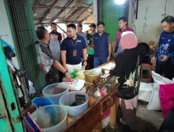 Pemkab way kanan dan tim satuan tugas sapu bersih (saber) pelanggaran pangan melakukan pemantauan harga pasar, dan persediaan pasar di spkp pasar Baradatu